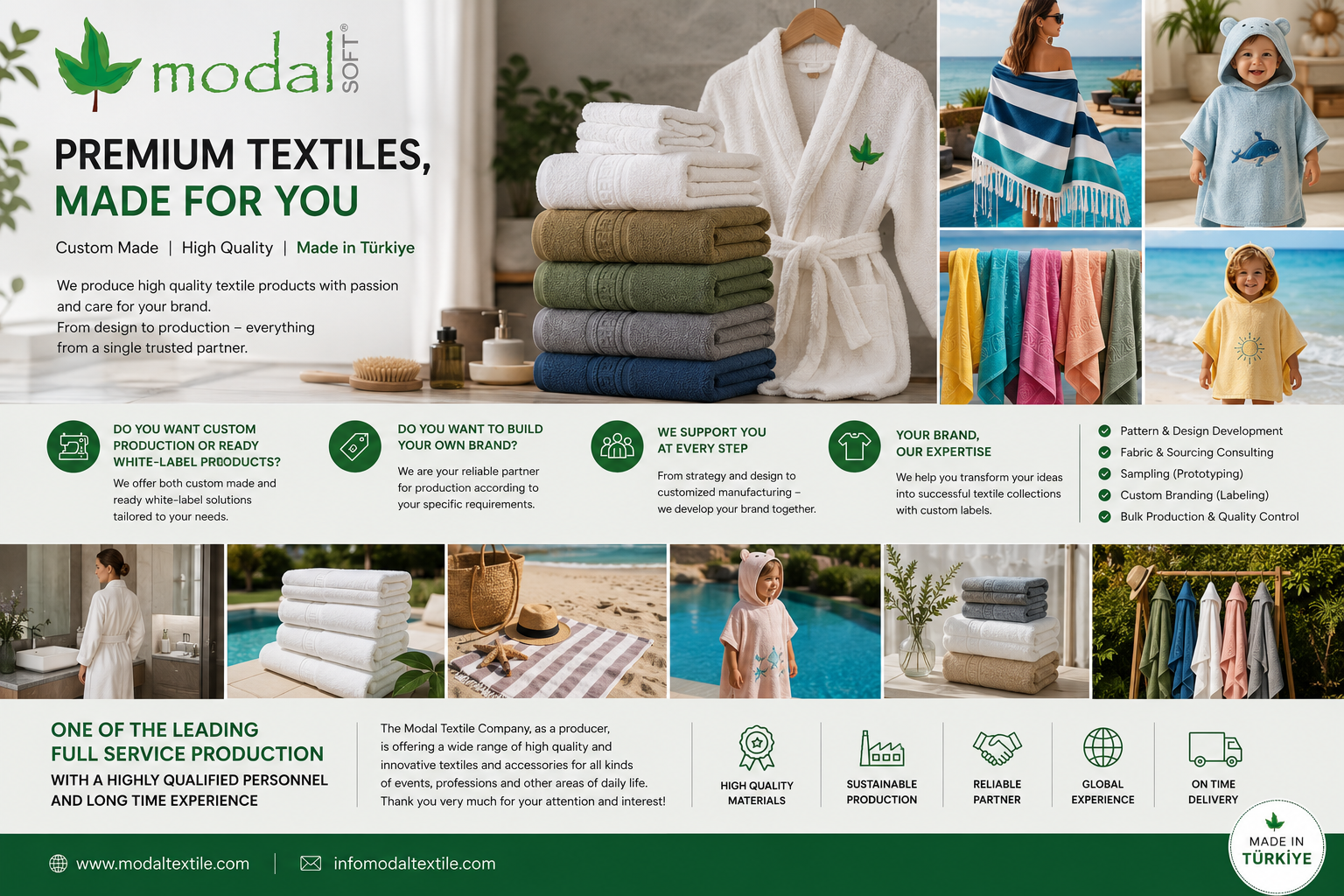 Beach towels, ponchos and resort textile products