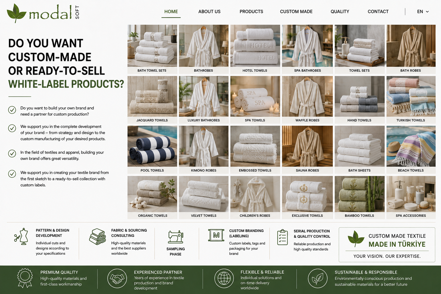 Modal Textile hotel towel, bathrobe, spa and hospitality textile product collection
