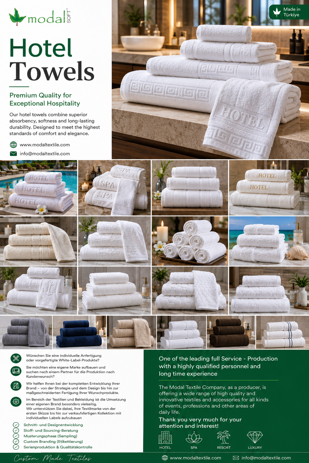 Hotel towels manufactured by Modal Textile
