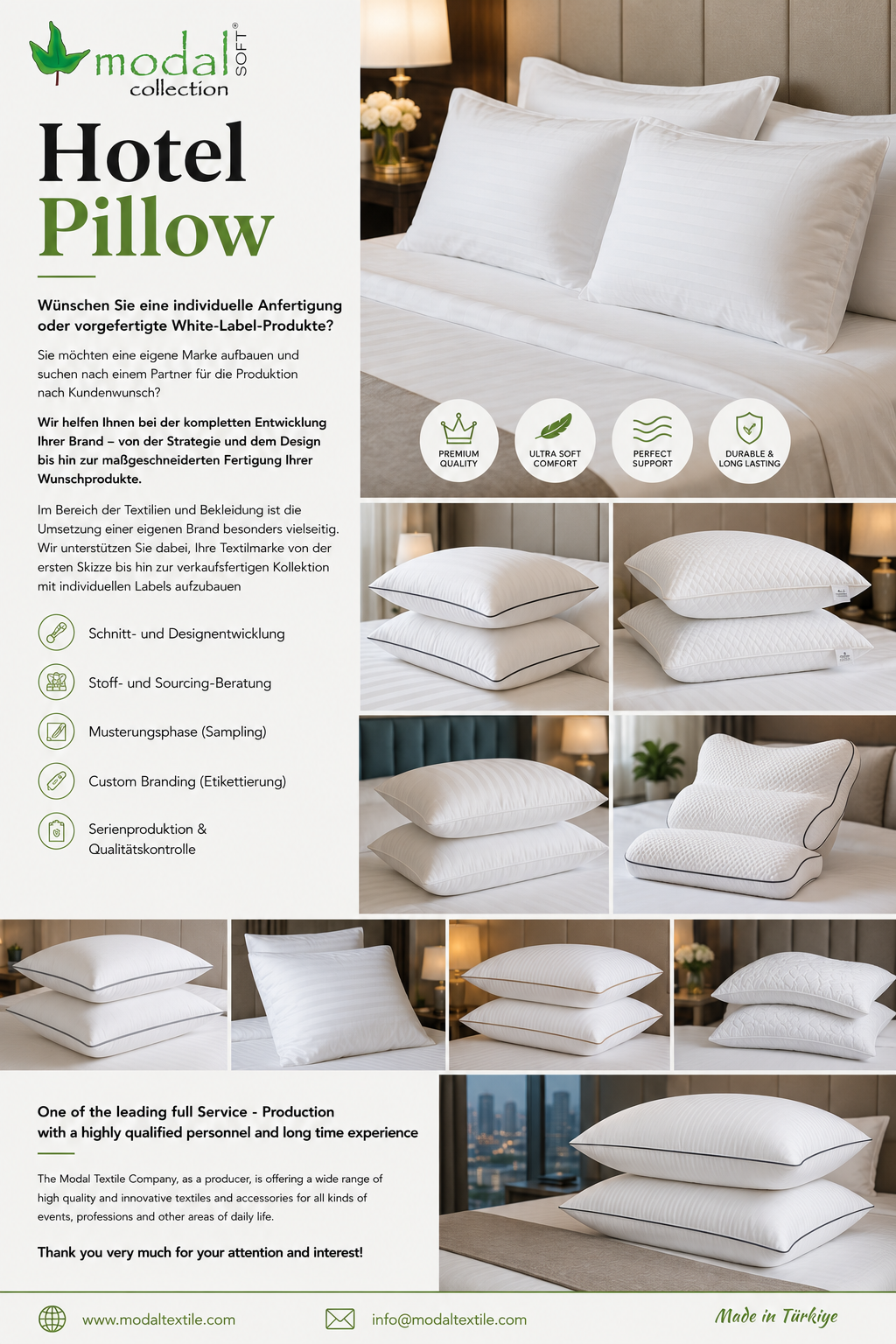 Hotel pillows for hospitality projects